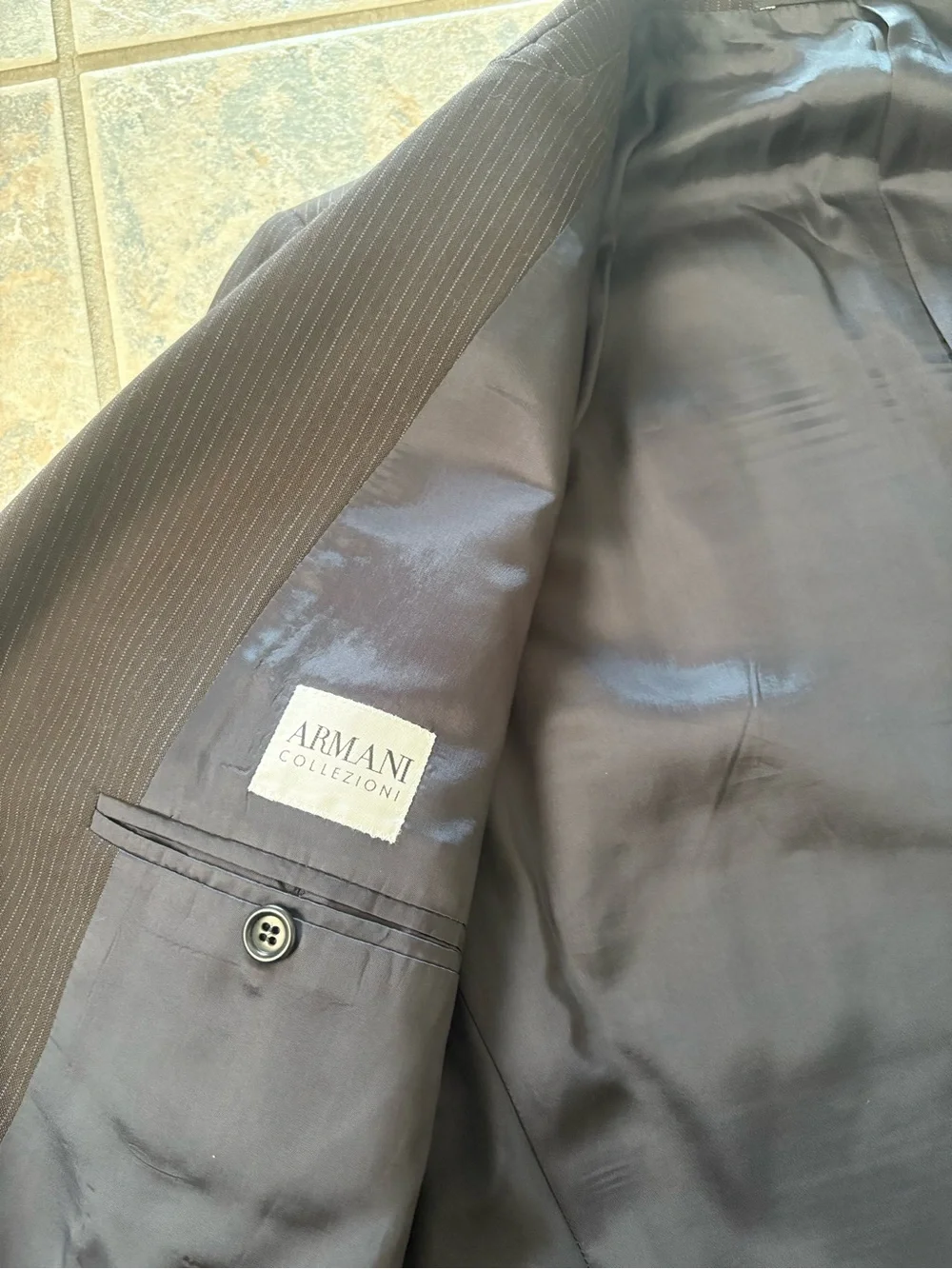 Y2K GIORGIO ARMANI COLLEZIONI MENS BROWN BLAZER 42